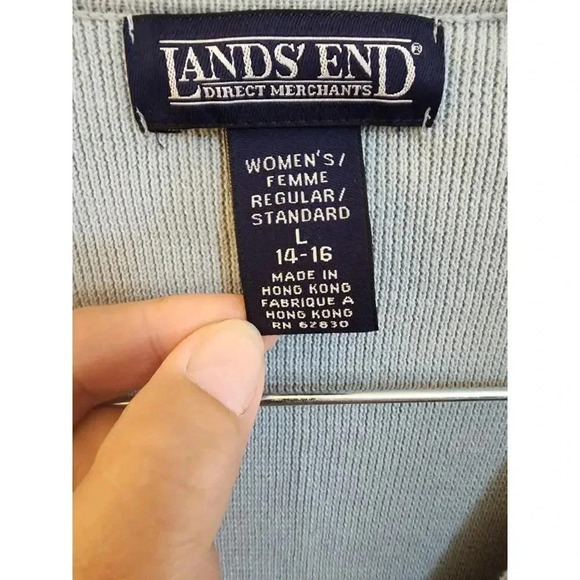 Women's Lands' End Cardigan Size L - Picture 2 of 4